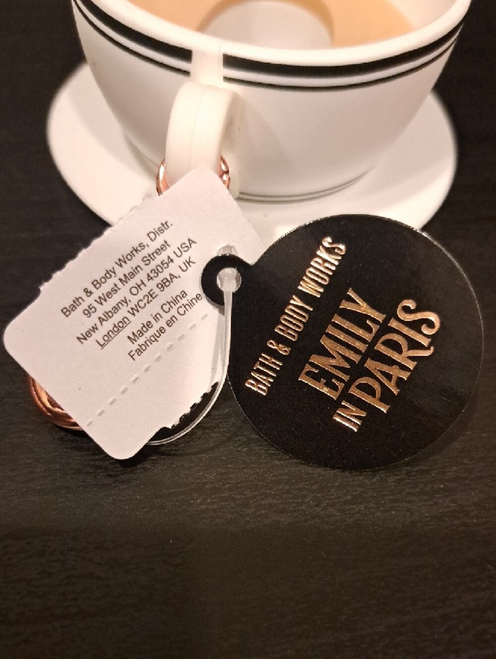Bath & Body Works White and Black Teacup Pocketbac Holder - Picture 5 of 5
